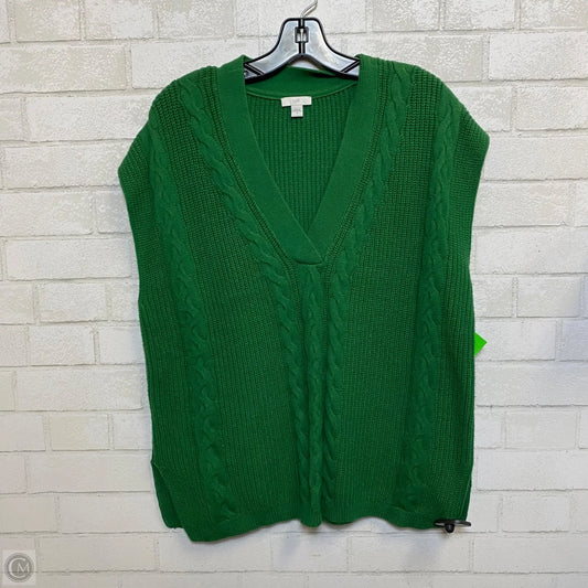 Vest Sweater By J. Jill In Green, Size: S