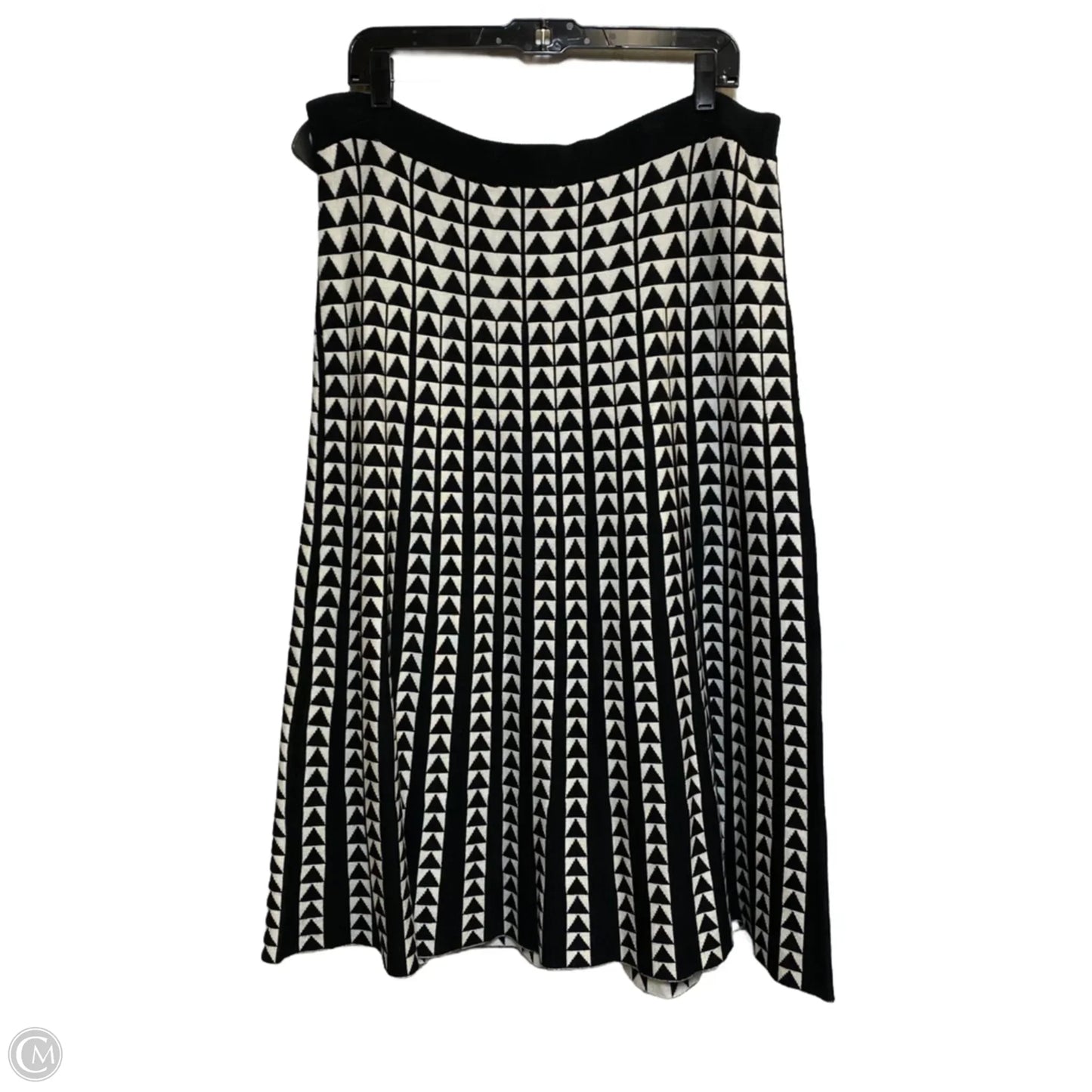 Skirt Midi By Lapis In Black & White, Size: 3x