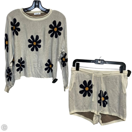 Lounge Set Shorts By Ekouaer In Cream, Size: M