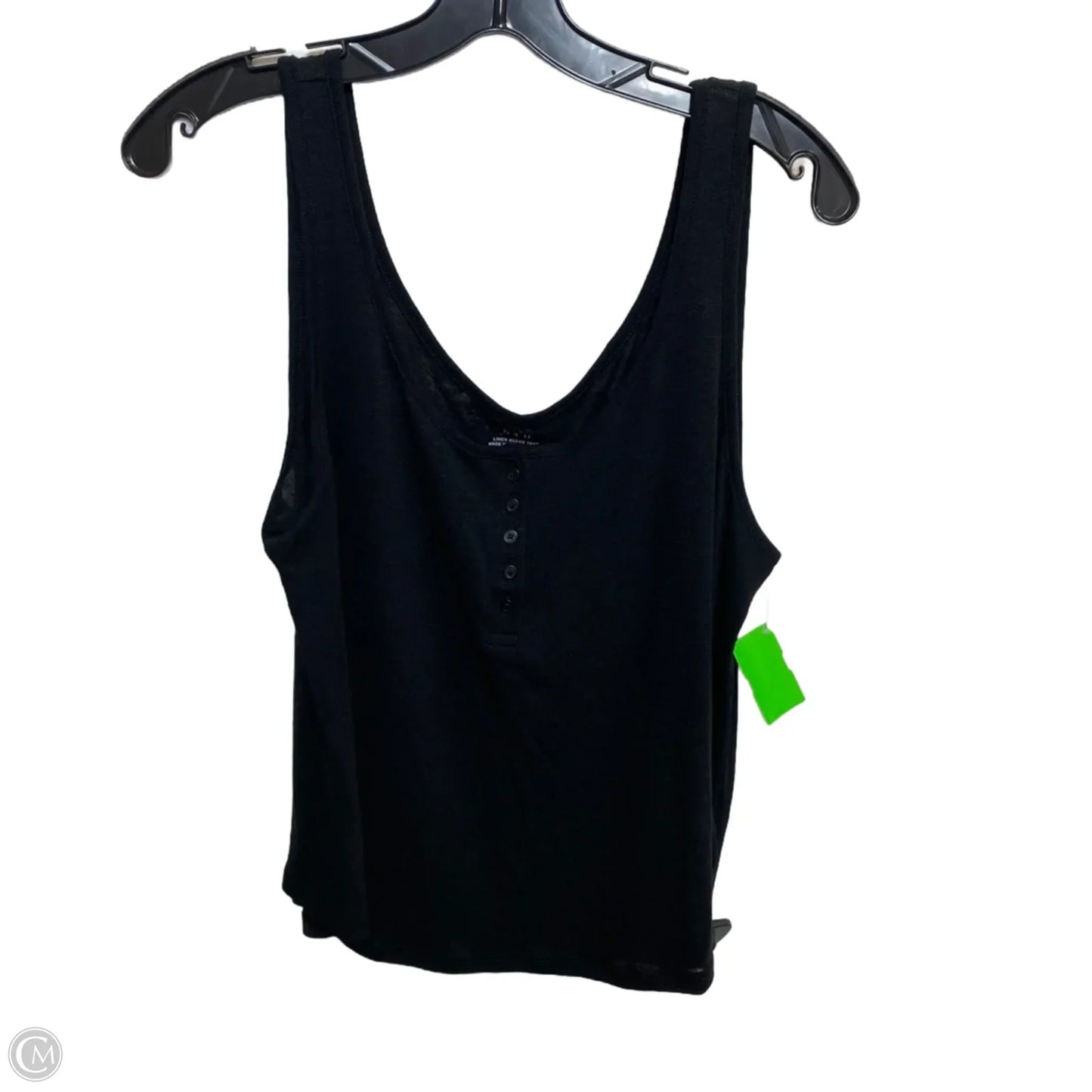 Top Sleeveless Basic By Gap In Black, Size: L