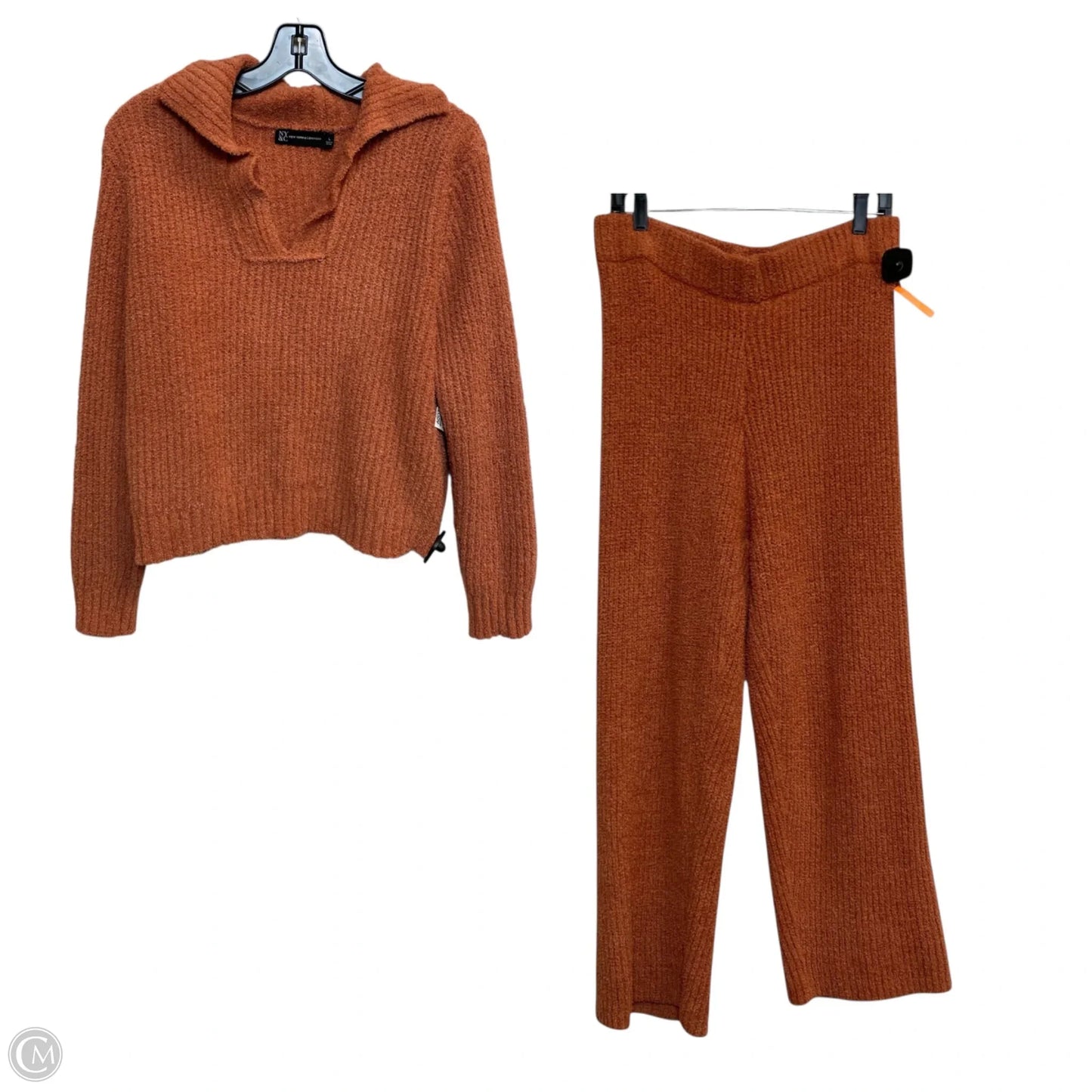Lounge Set Pants By New York And Co In Orange, Size: L