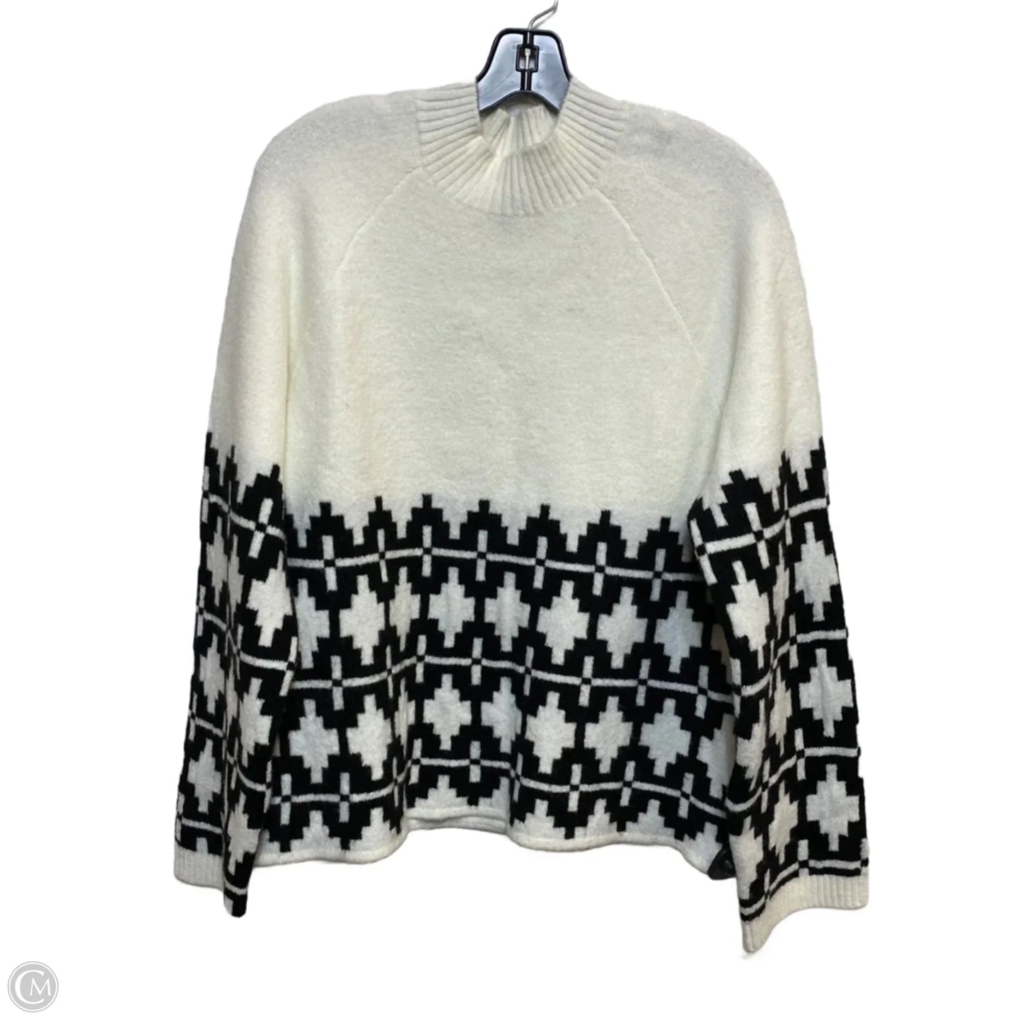Sweater By Divided In Black & Cream, Size: M