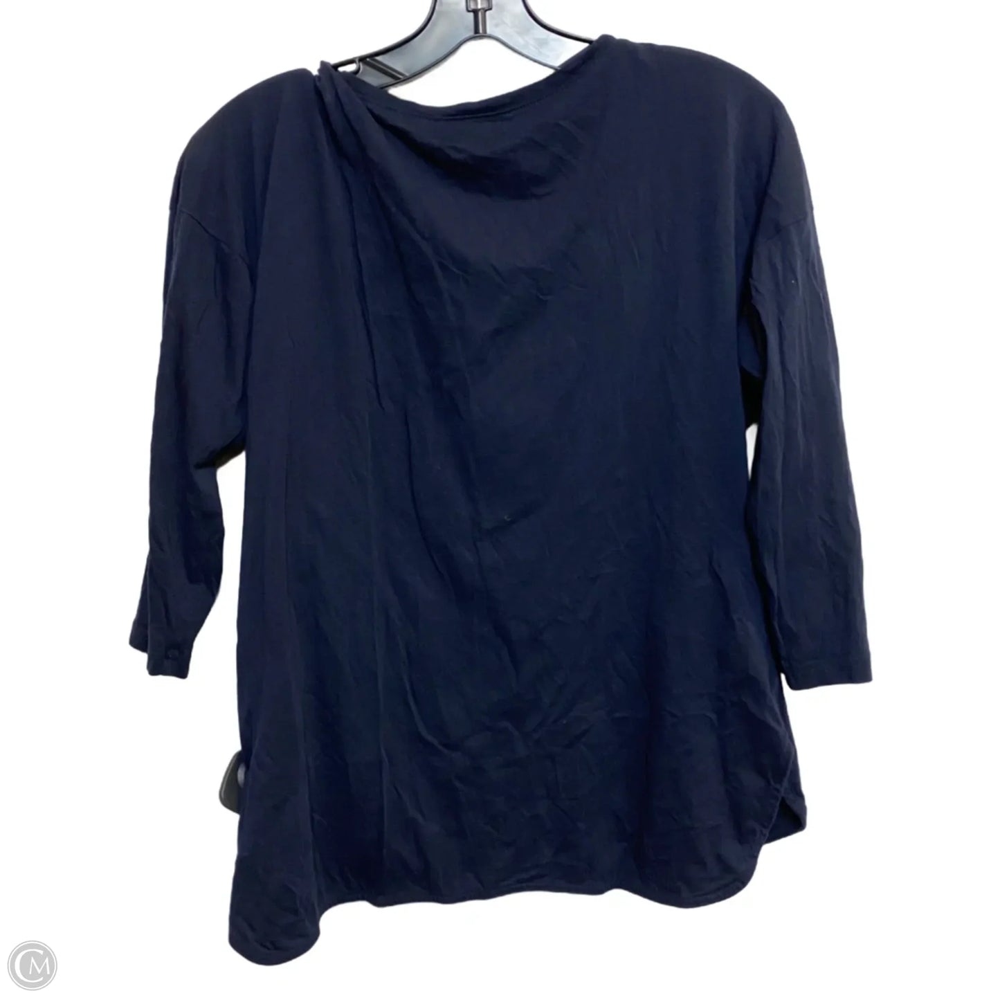 Top 3/4 Sleeve Basic By Nautica In Navy, Size: L