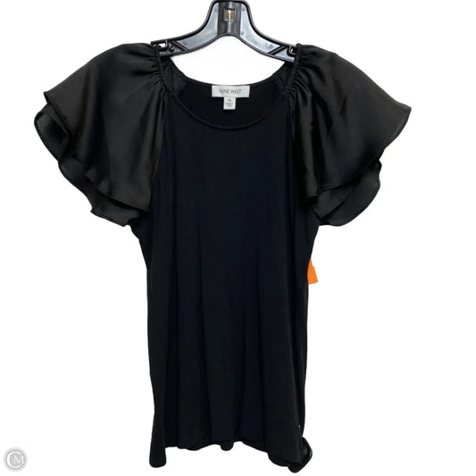 Top Short Sleeve By Nine West Apparel In Black, Size: Xs