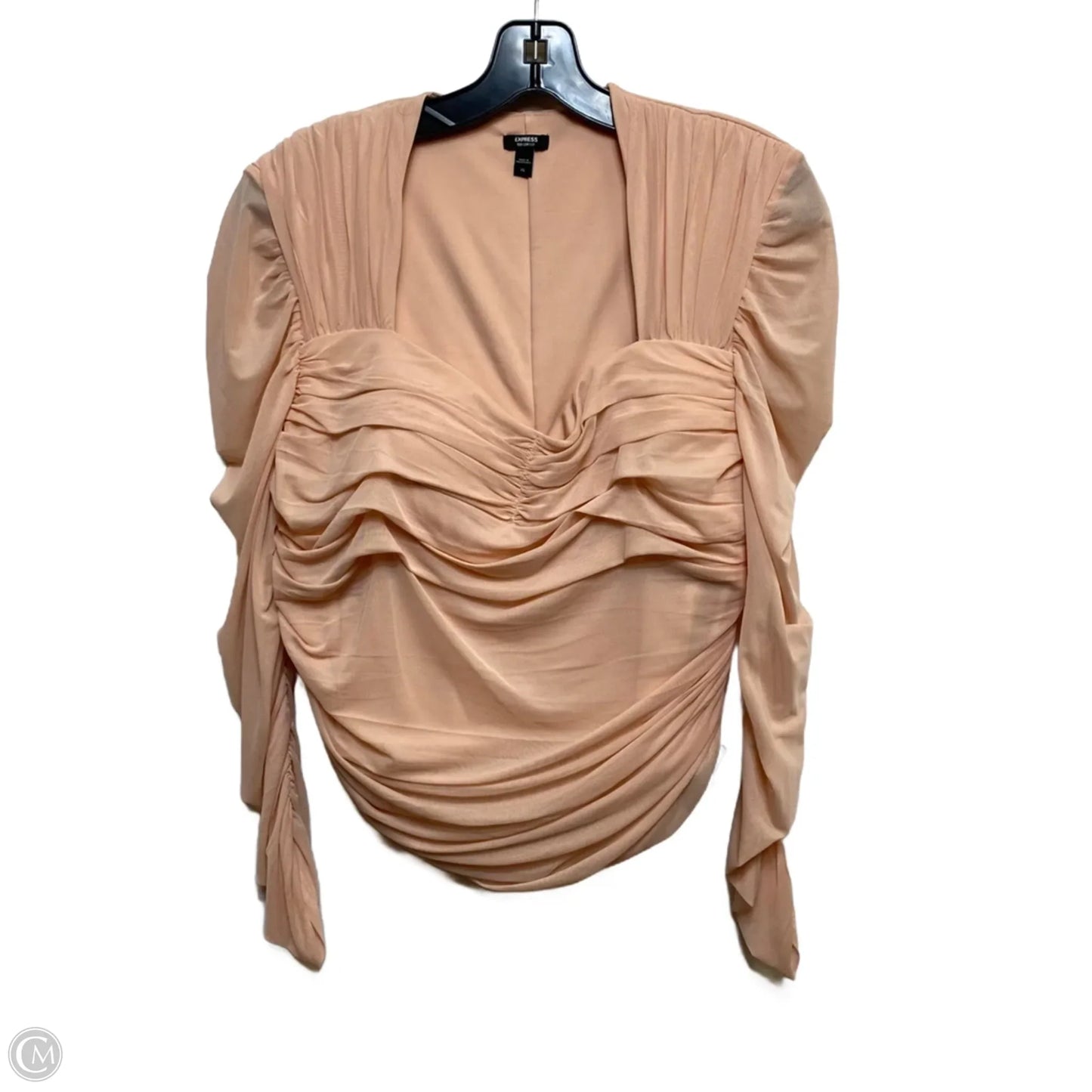 Top Long Sleeve By Express In Peach, Size: Xl