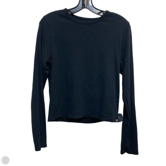 Athletic Top Long Sleeve Crewneck By Under Armour In Black, Size: Xl