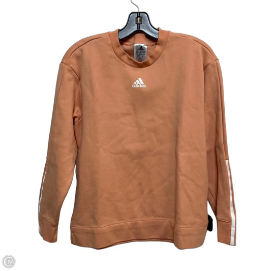 Athletic Top Long Sleeve Crewneck By Adidas In Orange, Size: Xs