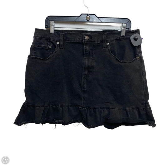 Skirt Mini & Short By Levis In Black Denim, Size: 14
