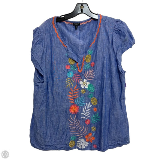 Top Sleeveless By Talbots In Blue, Size: 2x