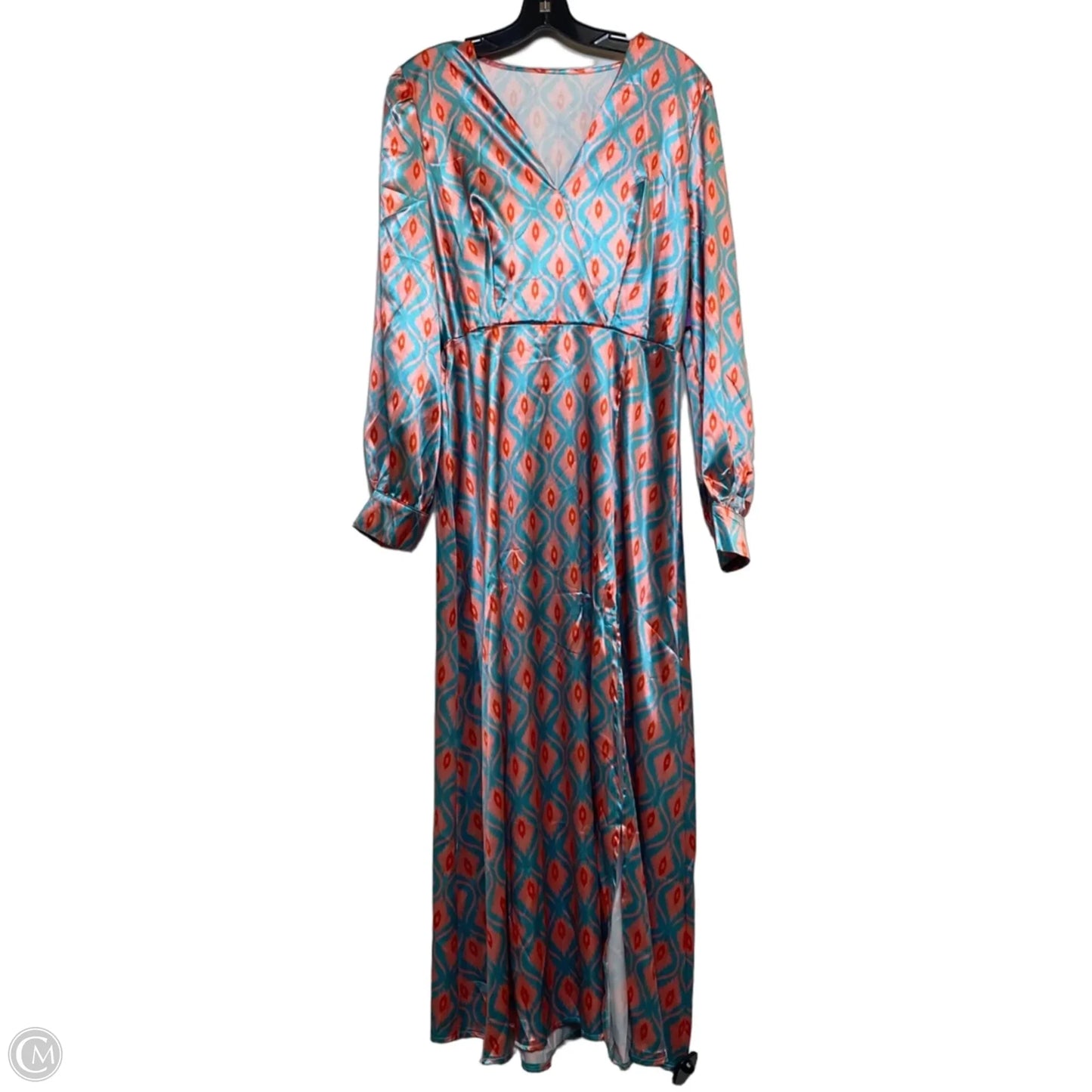 Dress Casual Maxi By Cmf In Blue & Pink, Size: M