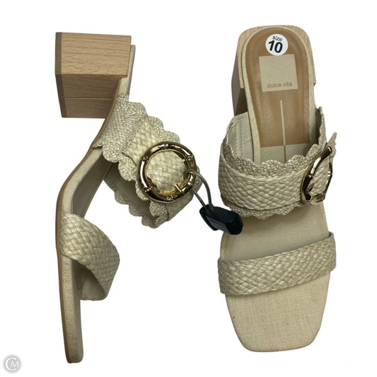 Sandals Heels Block By Dolce Vita In Cream, Size: 10
