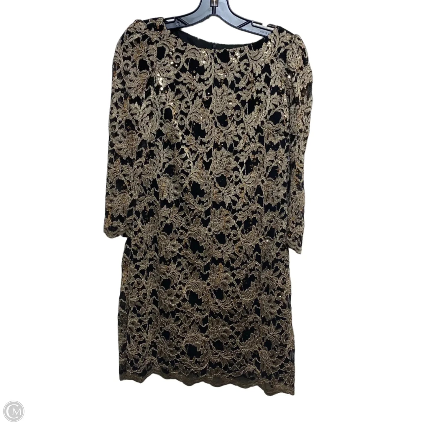 Dress Party Short By Jessica Howard In Black & Gold, Size: Mp