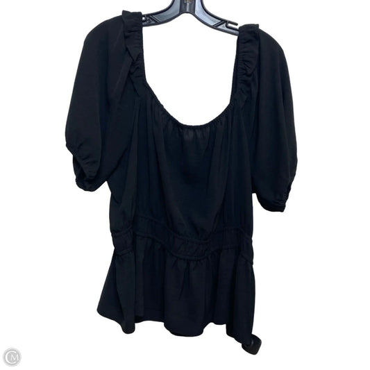 Top Short Sleeve By Nine West Apparel In Black, Size: Xxl