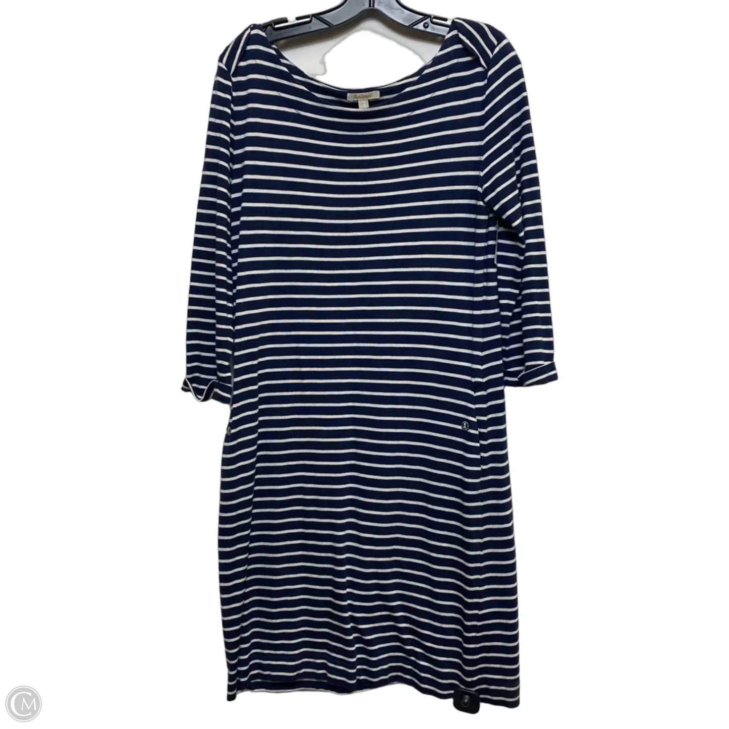 Dress Casual Midi By Barbour In Navy, Size: M
