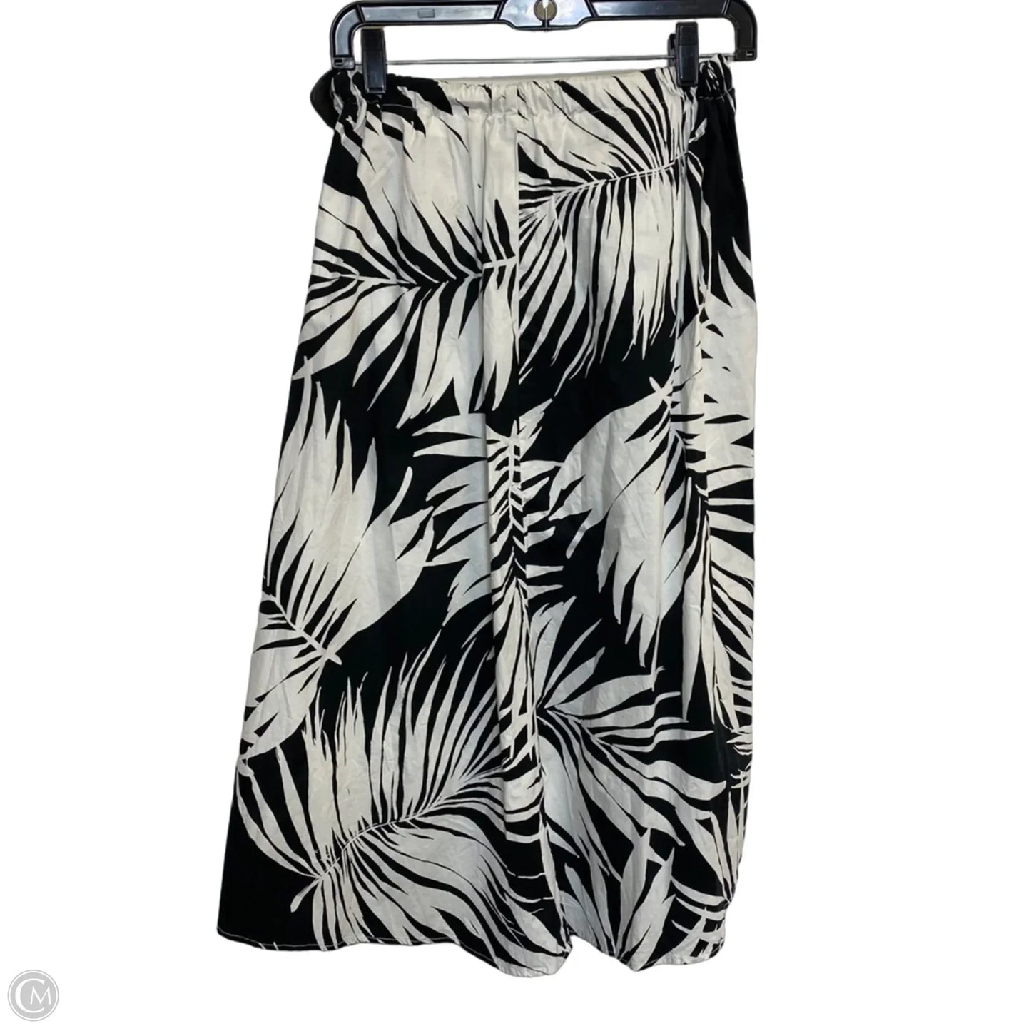 Skirt Midi By Who What Wear In Black & White, Size: M