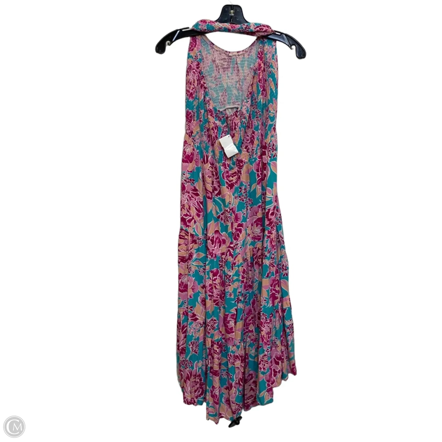 Dress Casual Midi By Cmf In Blue & Pink, Size: L