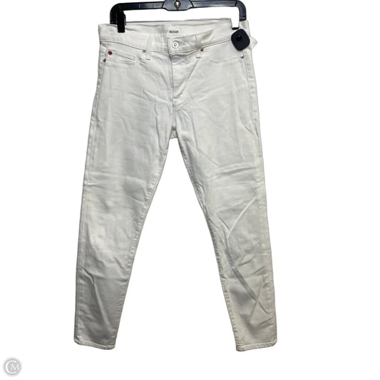 Jeans Skinny By Hudson In White Denim, Size: 8