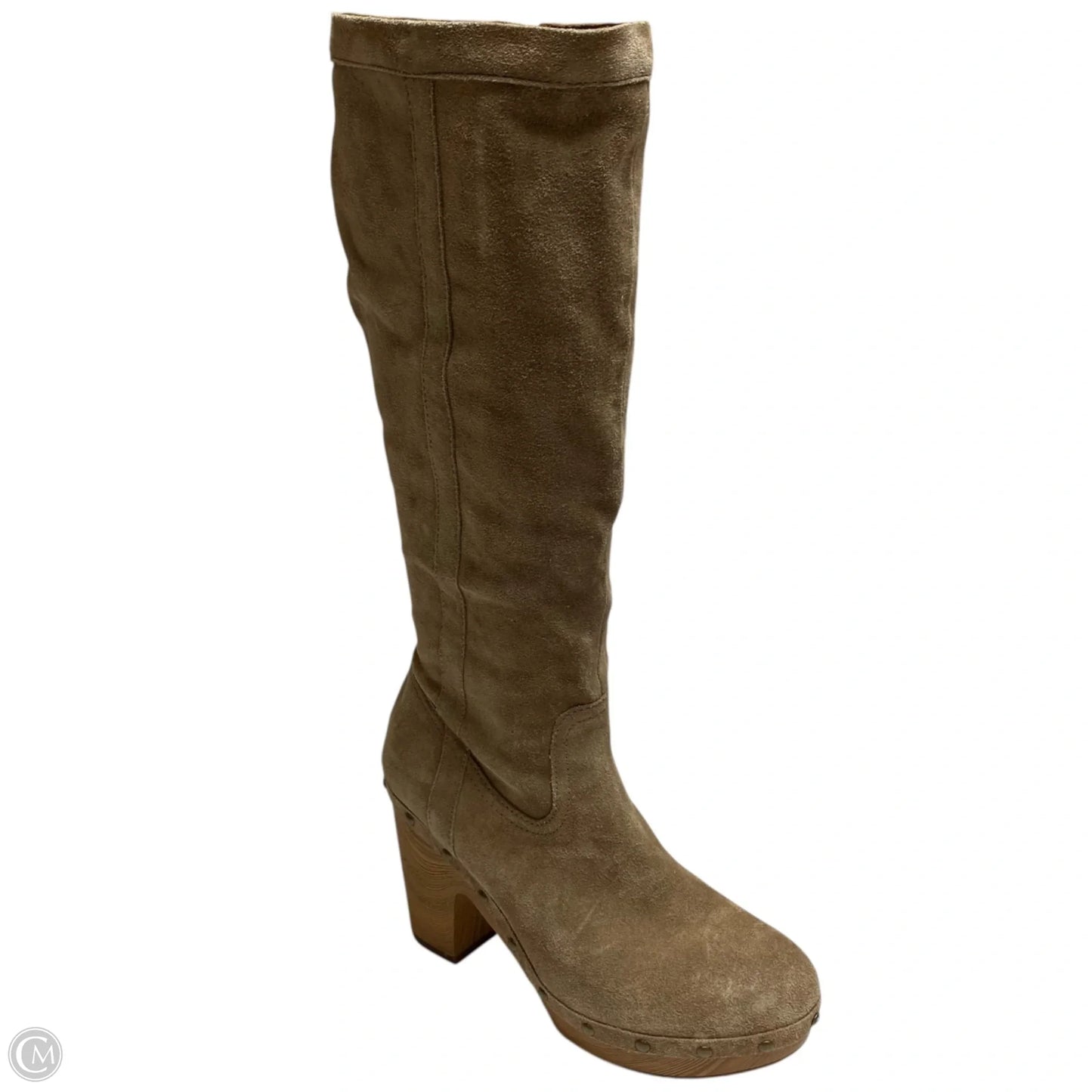 Boots Knee Heels By Kork Ease In Brown, Size: 7.5