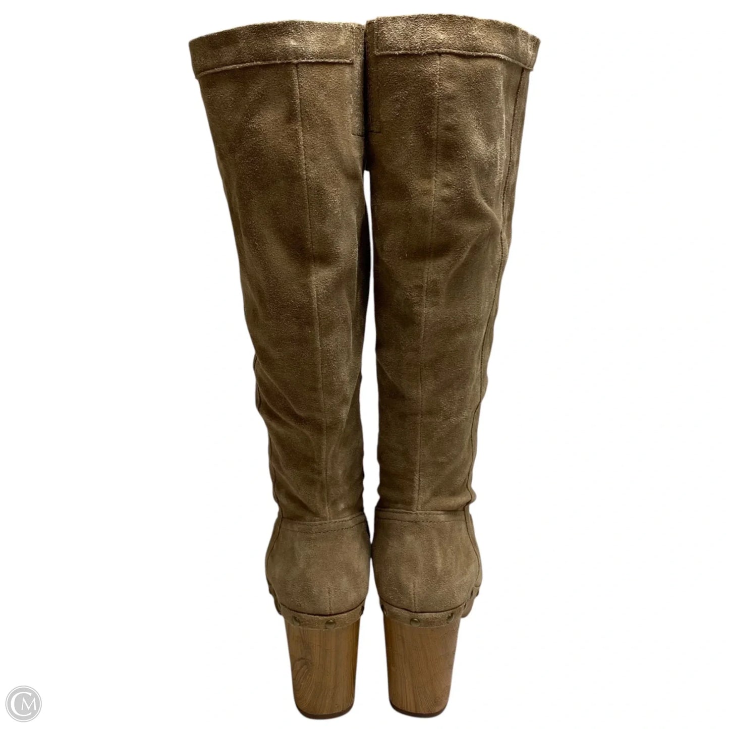 Boots Knee Heels By Kork Ease In Brown, Size: 7.5