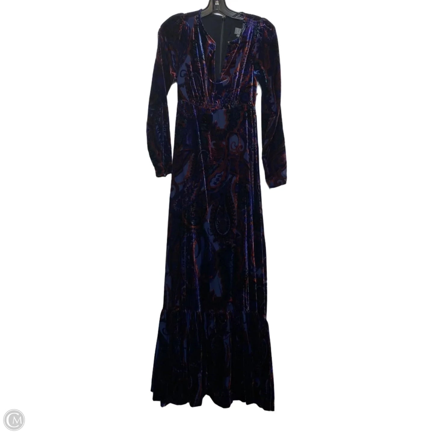 Dress Casual Maxi By Anthropologie In Blue & Purple, Size: Xxs