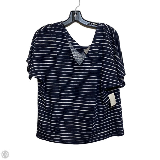 Top Short Sleeve By Chicos In Navy, Size: M