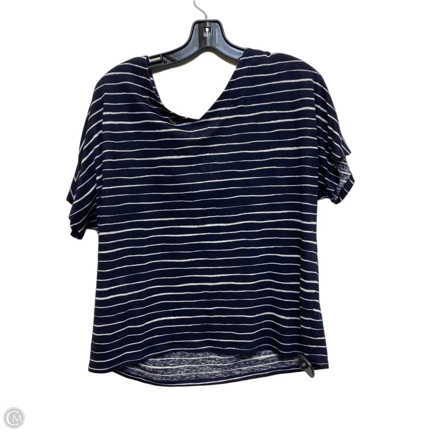 Top Short Sleeve By Chicos In Navy, Size: M