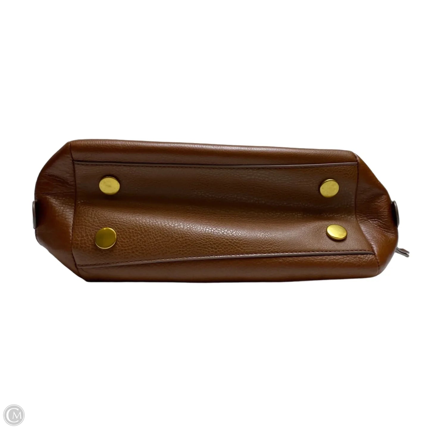 Handbag Leather By Fossil, Size: Medium