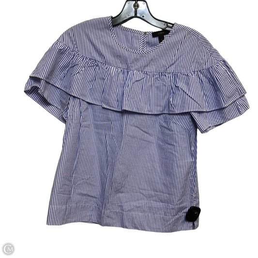 Top Short Sleeve By J. Crew In Blue & White, Size: S