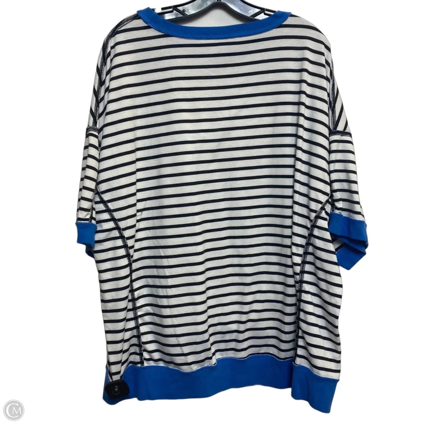 Top Short Sleeve By Cmf In Black & White, Size: Xl