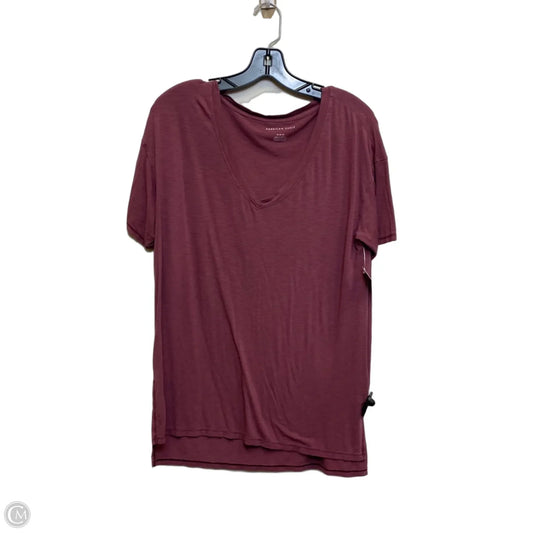 Top Short Sleeve Basic By American Eagle In Purple, Size: M