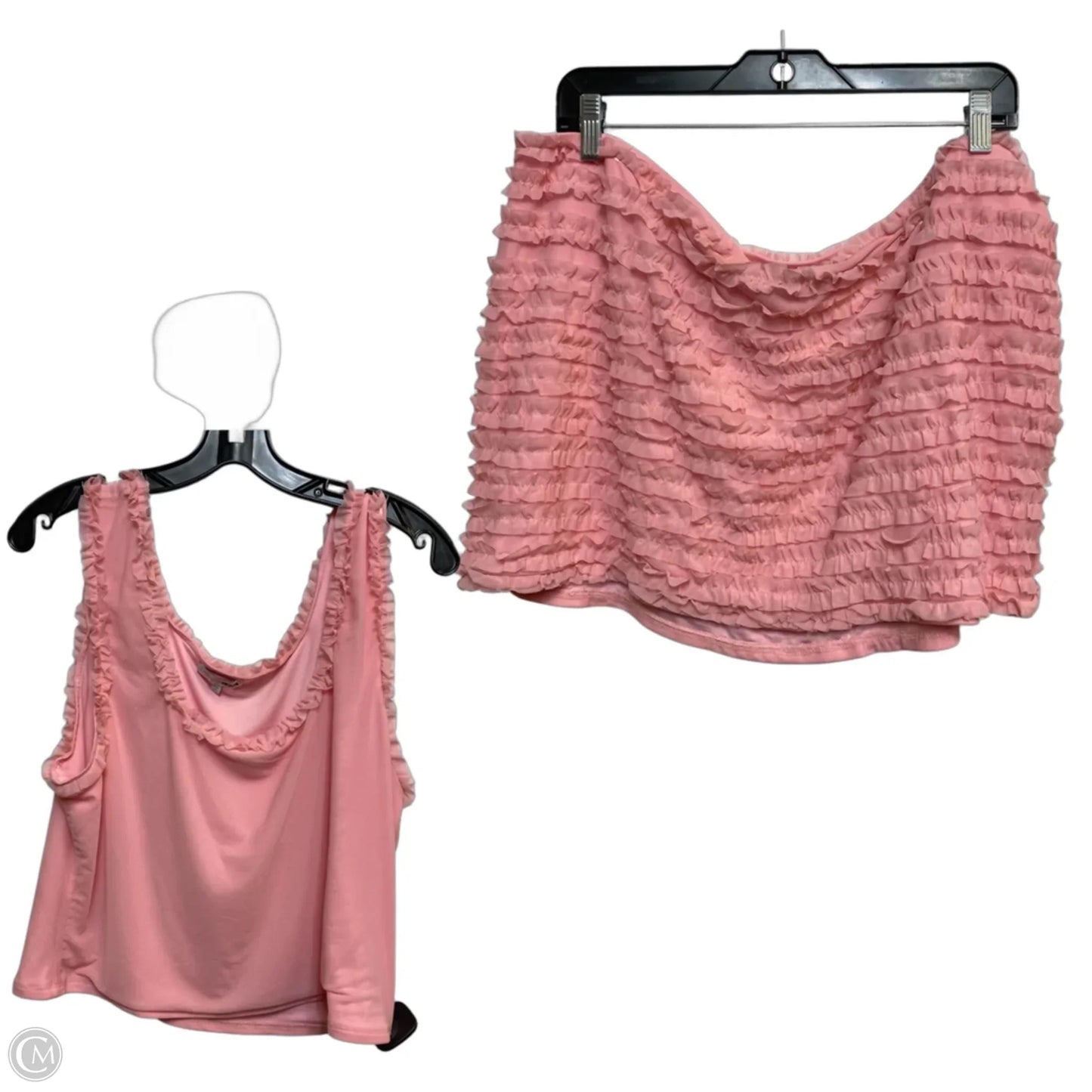 Skirt Set 2pc By Fashion Nova In Pink, Size: 2x