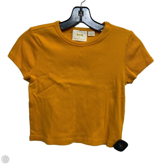 Top Short Sleeve Basic By Maeve In Yellow, Size: M