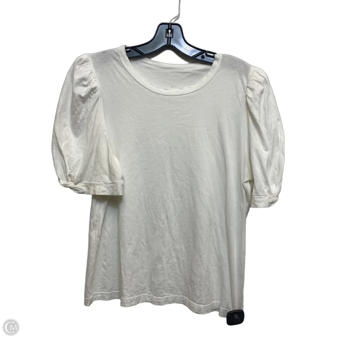 Top Short Sleeve By A New Day In White, Size: L