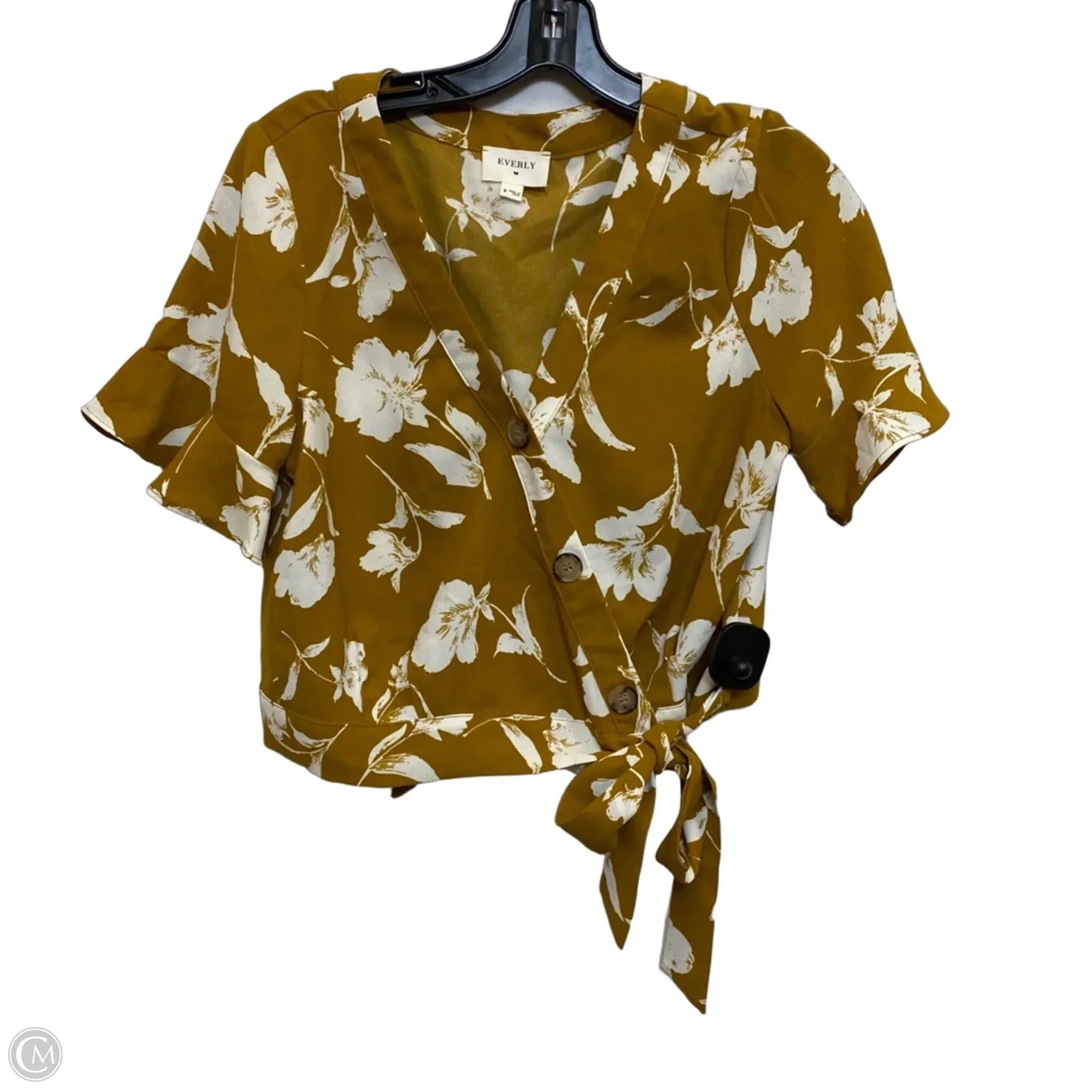 Top Short Sleeve By Everly In Yellow, Size: M