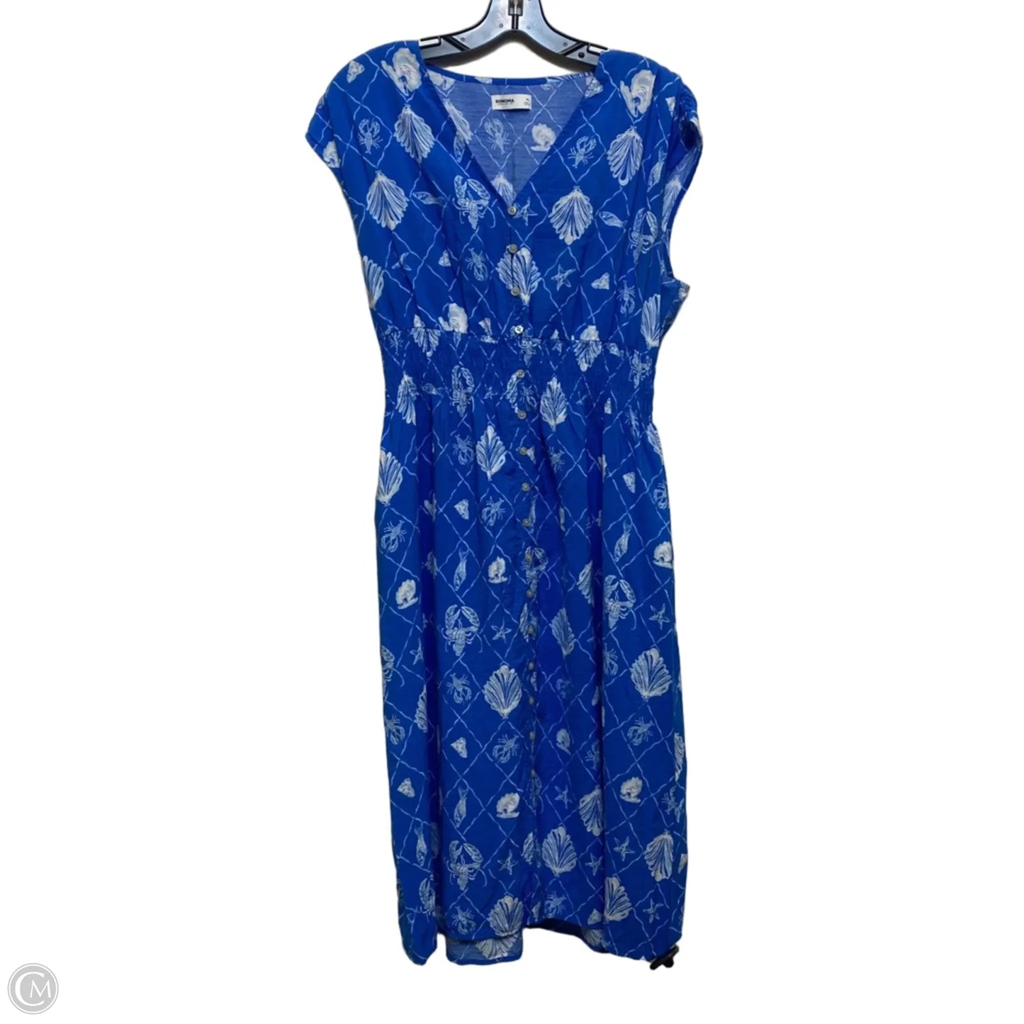 Dress Casual Midi By Sonoma In Blue, Size: Lp