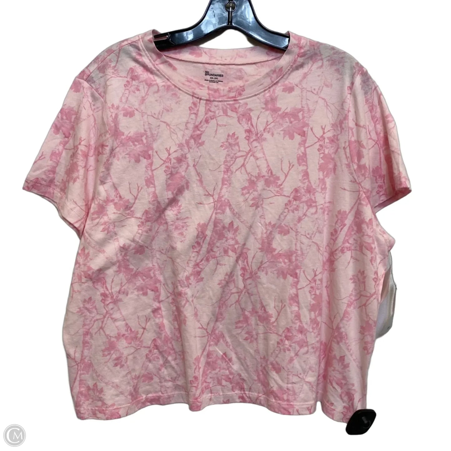 Top Short Sleeve Basic By No Boundaries In Pink, Size: Xxl