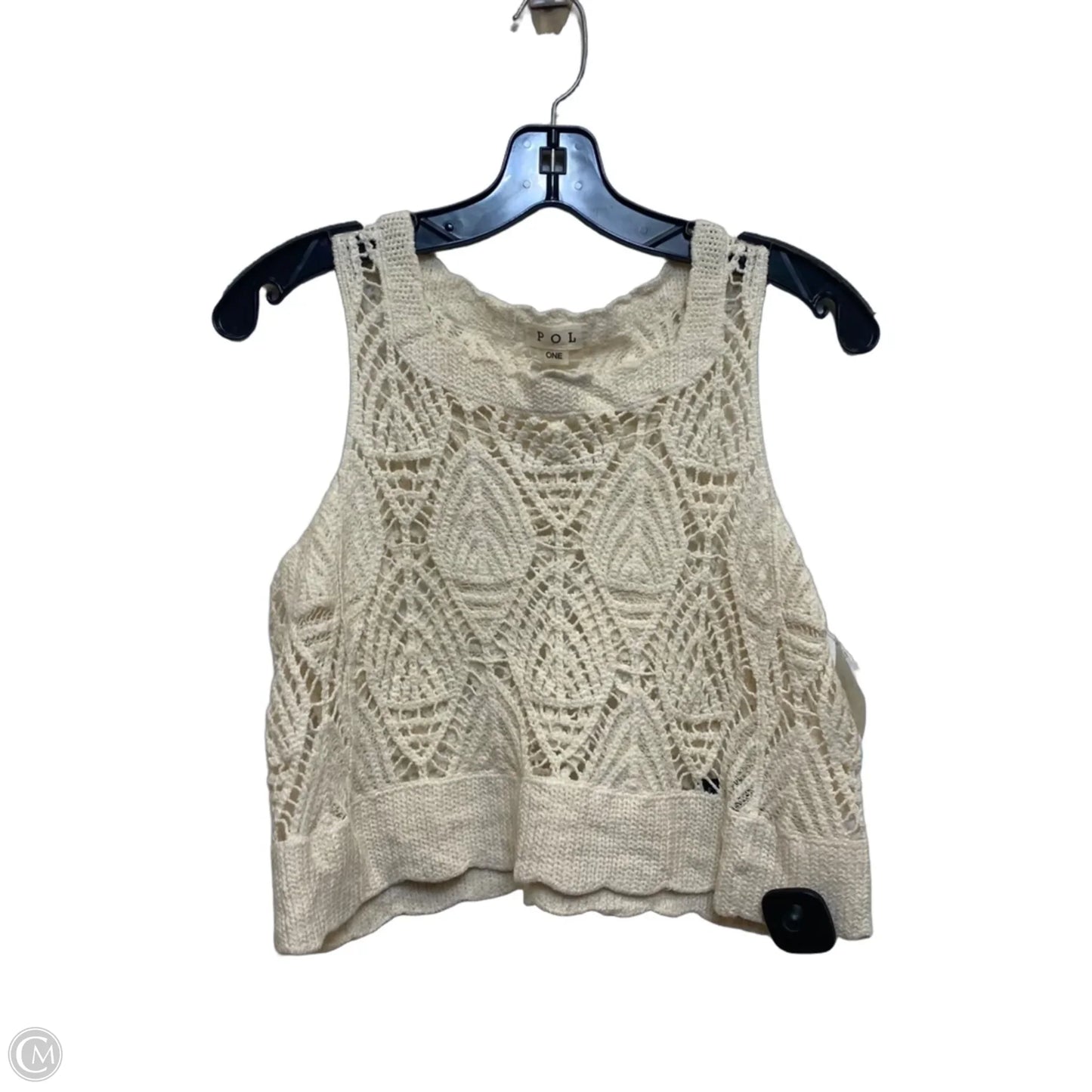 Top Sleeveless By Pol In Tan, Size: Osfm