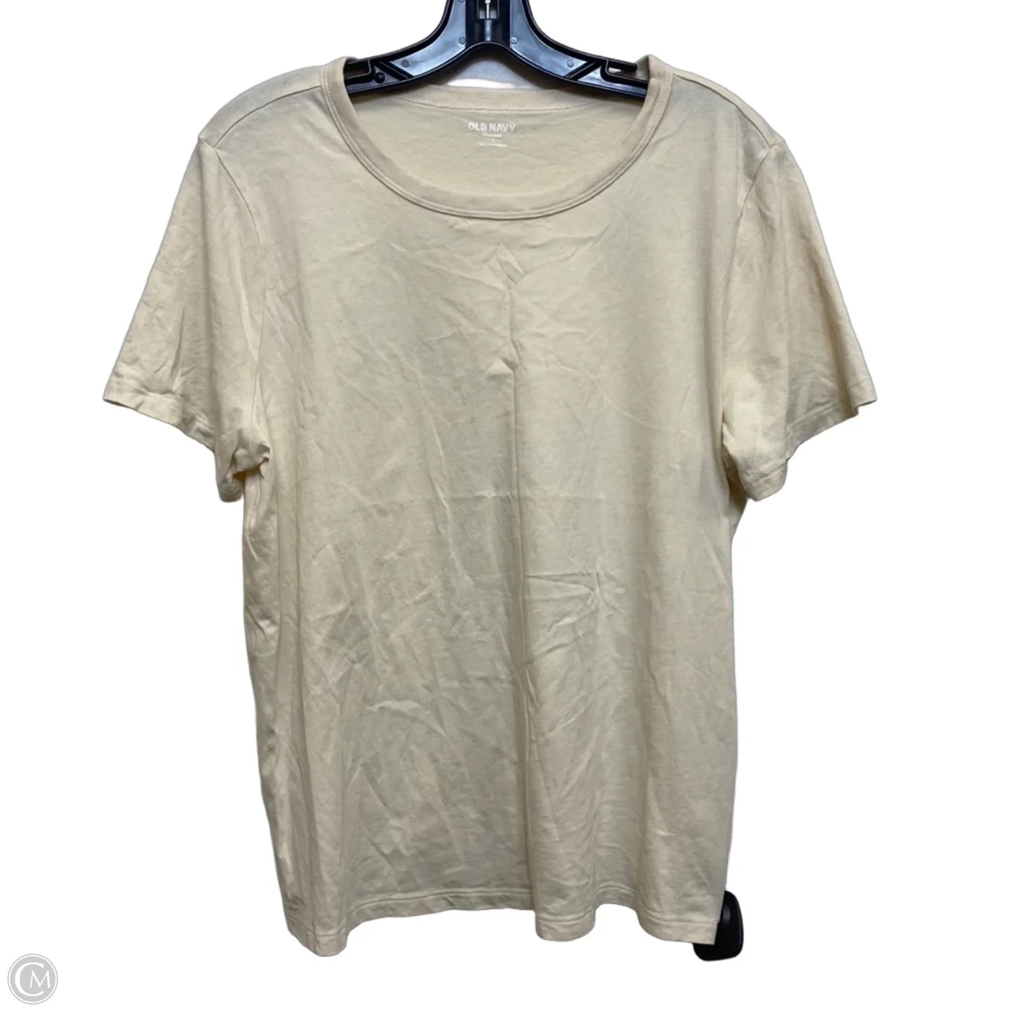Top Short Sleeve Basic By Old Navy In Cream, Size: L