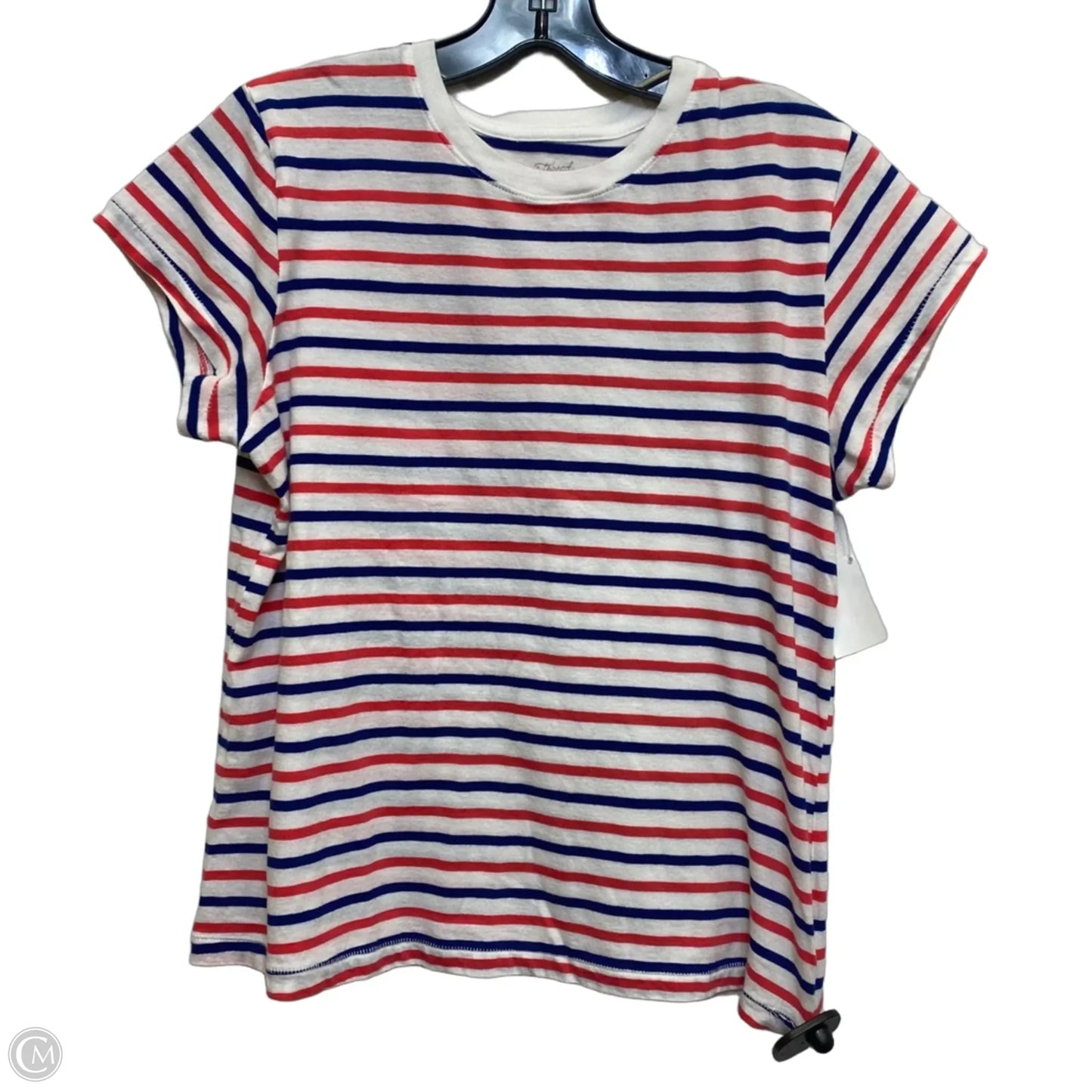 Top Short Sleeve Basic By Universal Thread In Blue & Red & White, Size: M