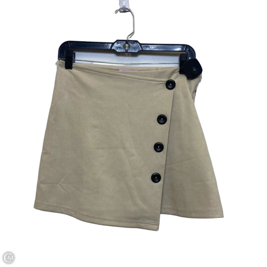 Skirt Mini & Short By Pink Lily In Tan, Size: S