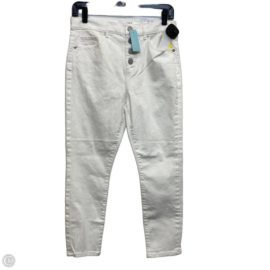 Jeans Skinny By Loft In White Denim, Size: 6p