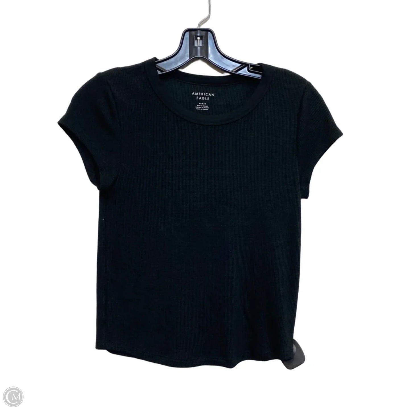 Top Short Sleeve Basic By American Eagle In Black, Size: M