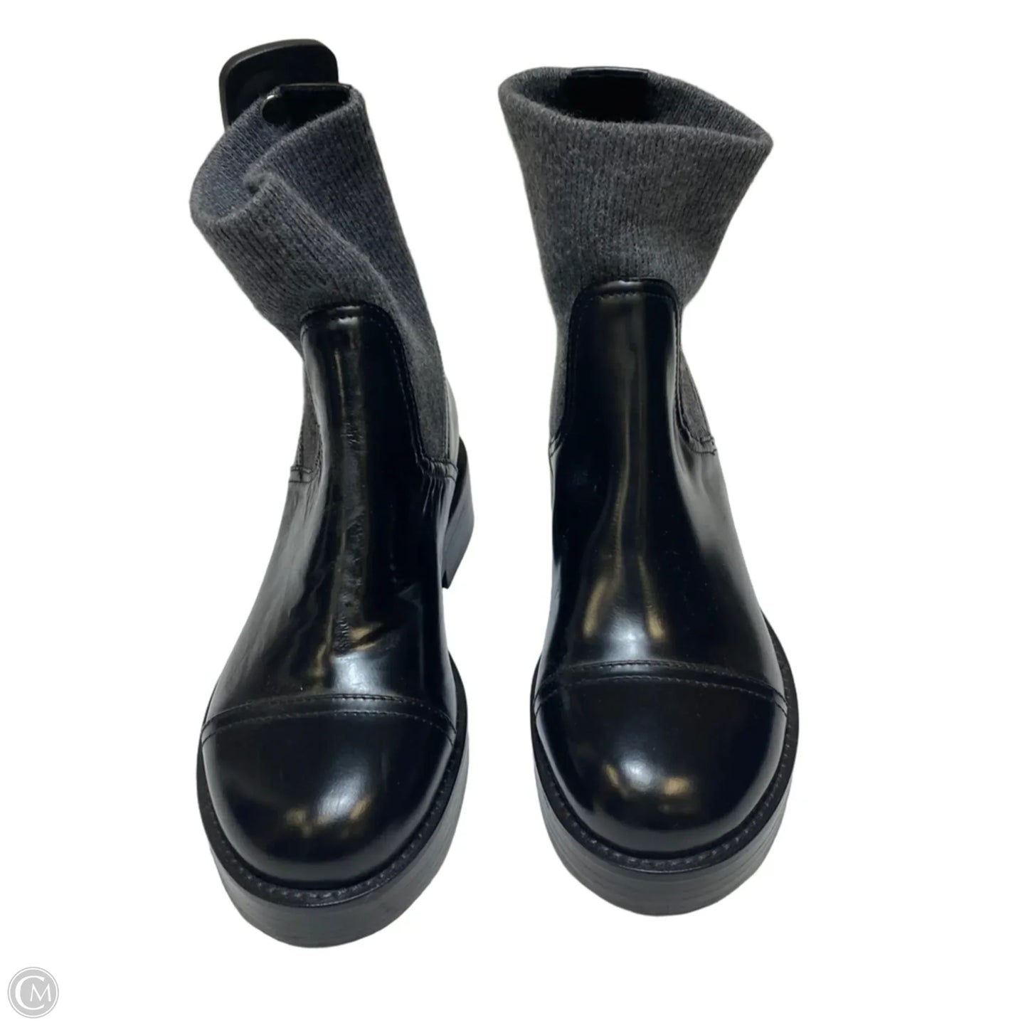 Boots Ankle Flats By J. Crew In Black & Grey, Size: 7