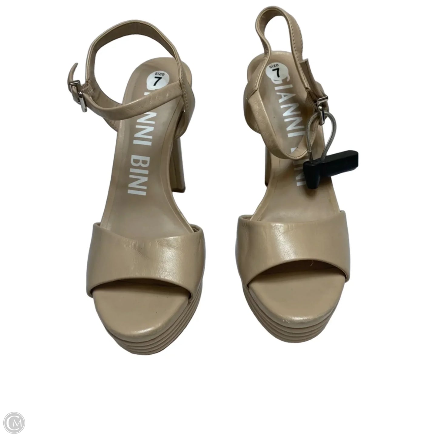 Sandals Heels Stiletto By Gianni Bini In Tan, Size: 7