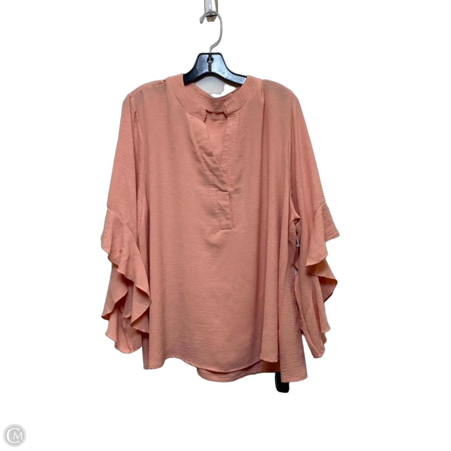 Top 3/4 Sleeve By Cmf In Pink, Size: 3x