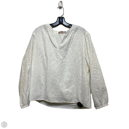 Top Long Sleeve By Philosophy In Cream, Size: Xl