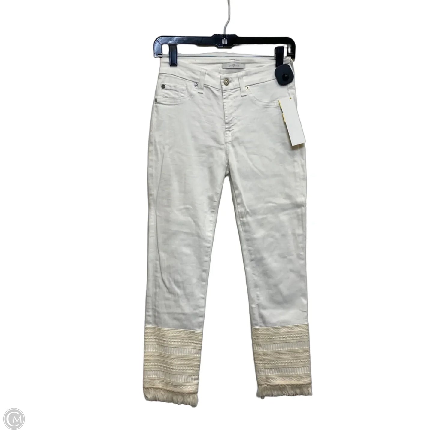 Jeans Designer By 7 For All Mankind In White Denim, Size: 0