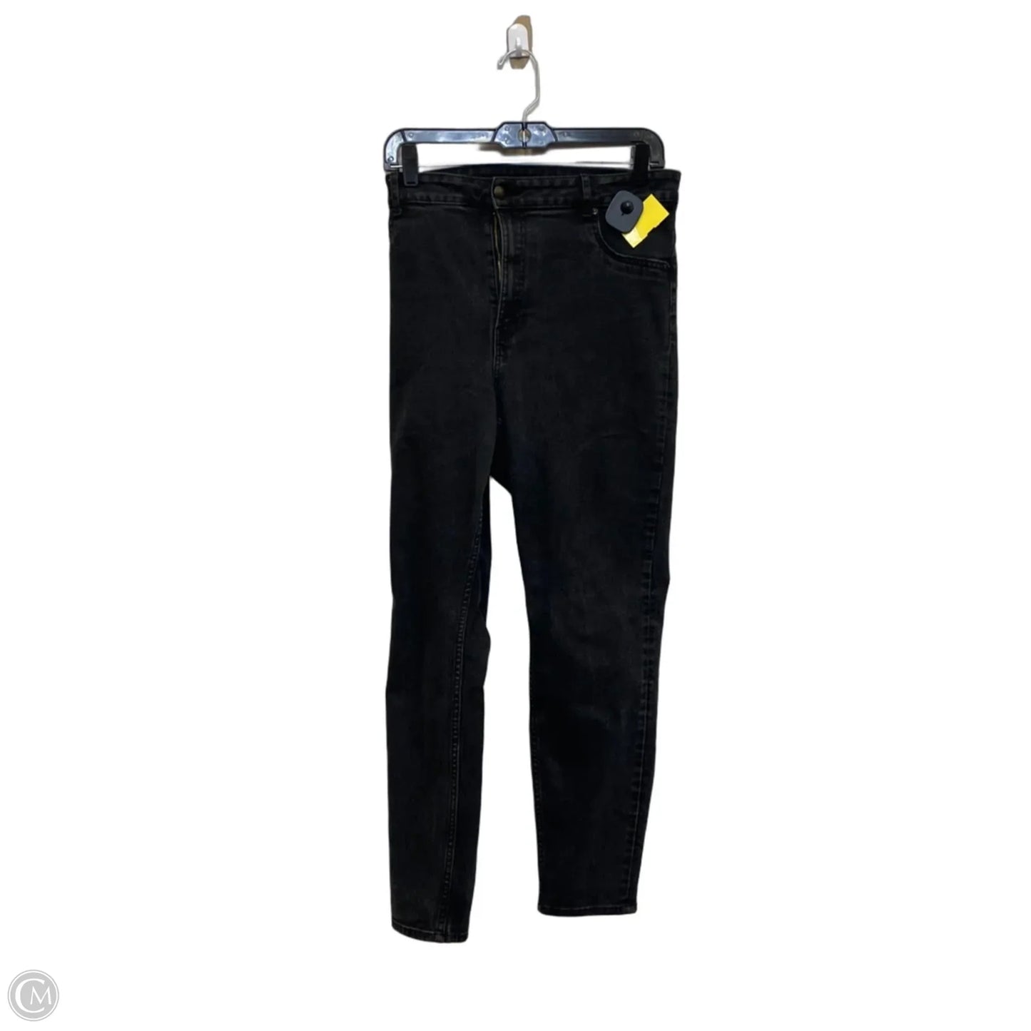 Jeans Skinny By H&m In Black Denim, Size: 18