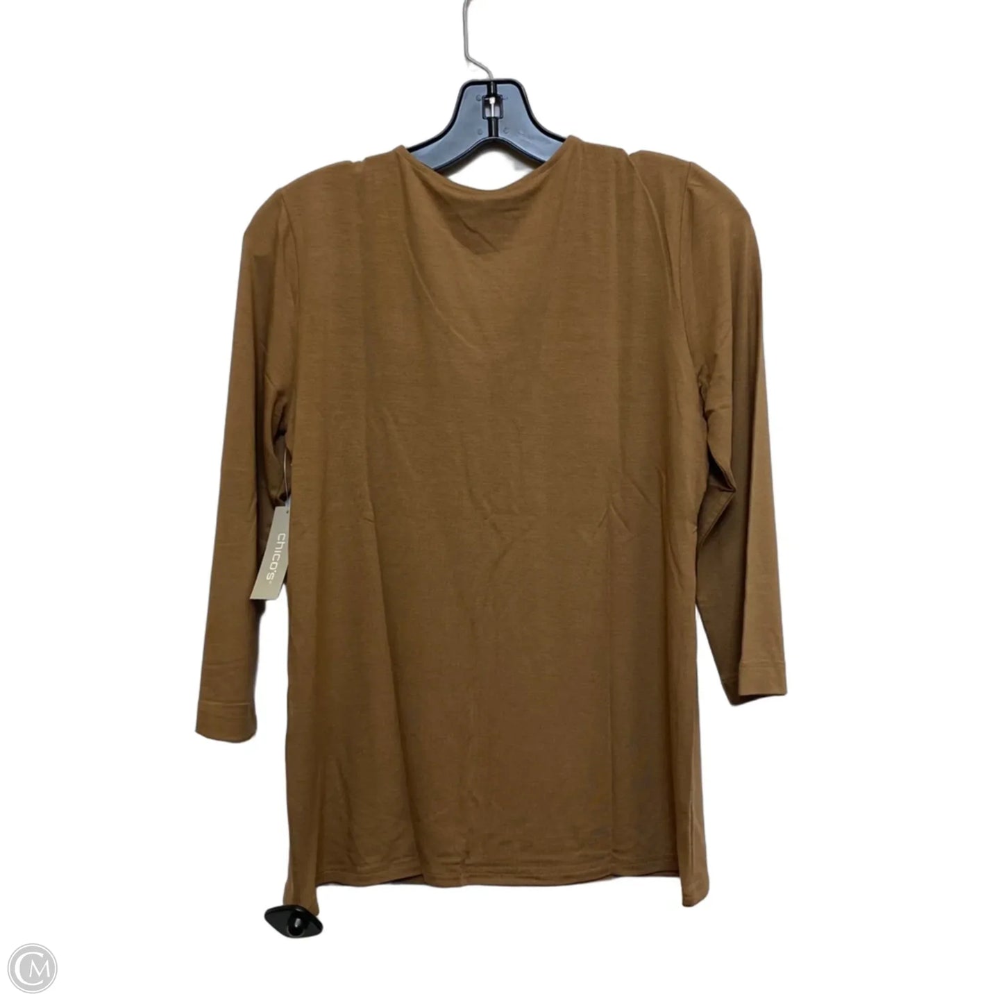Top 3/4 Sleeve Basic By Chicos In Brown, Size: S