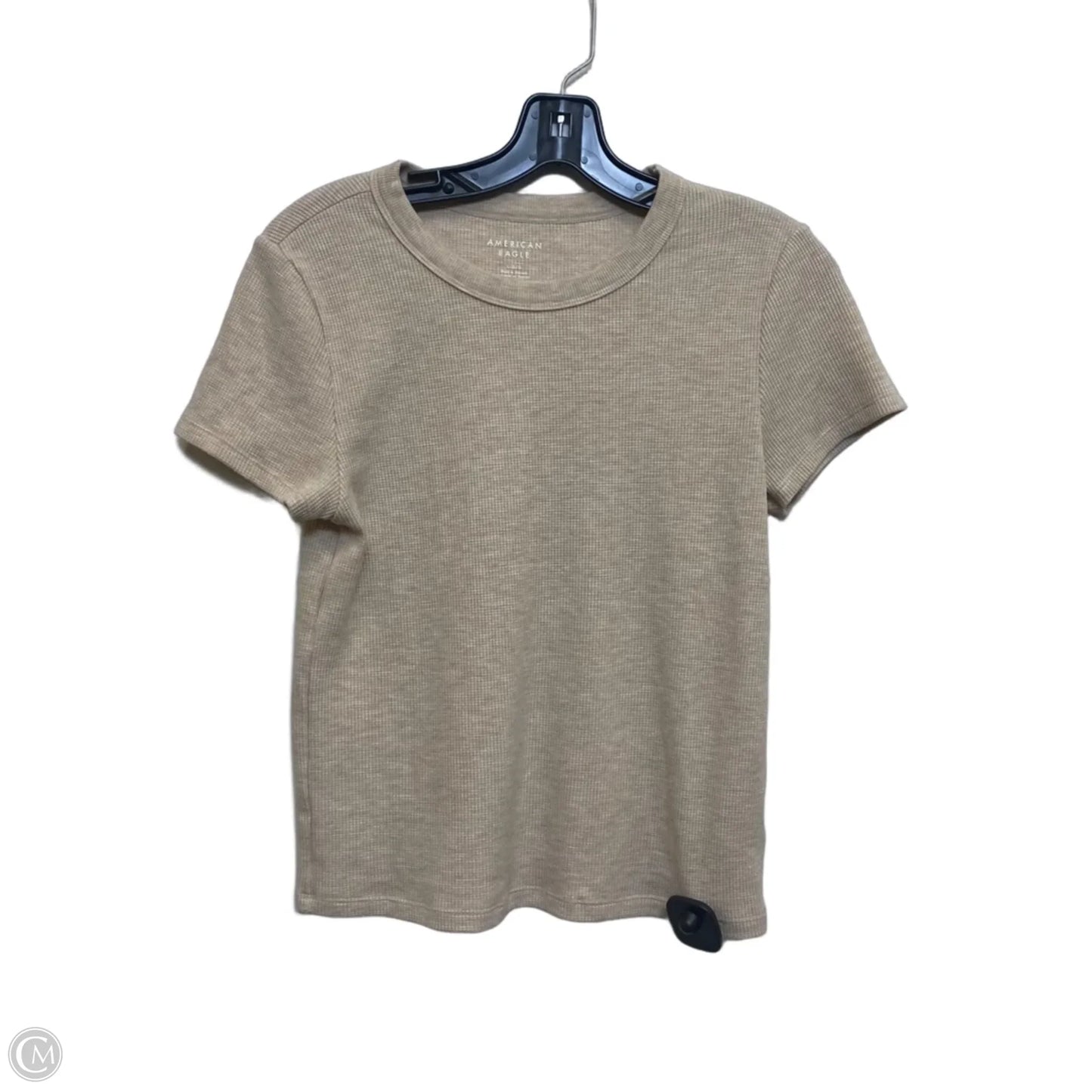 Top Short Sleeve Basic By American Eagle In Tan, Size: L